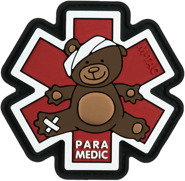 M-Tac Medical Cross PVC Patch - Morale Badge for Med Tactical Military Army Gear with Hook Fastener (Brown/Black) by M-Tac