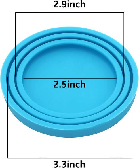 SLSON 4 Pack Universal Silicone Pet Food Can Covers, Fits 3 Standard Size Can Tops