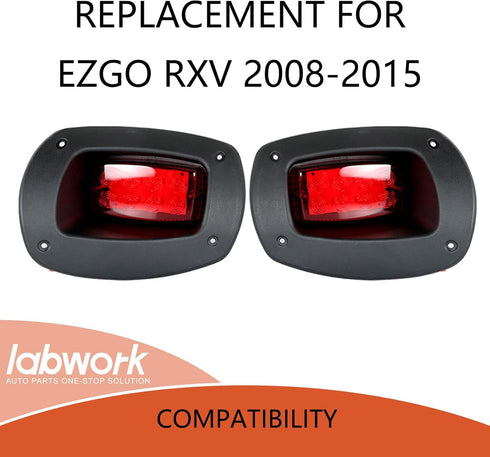 labwork Tail Light for Golf Cart Replacement for EZGO RXV 2008-2015