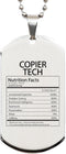 DesiDD Funny Copier Tech Gifts - Nutrition Facts Dog Tag Necklace for Printer