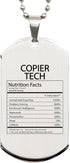 DesiDD Funny Copier Tech Gifts - Nutrition Facts Dog Tag Necklace for Printer