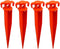Pack of 4-11” Ground Stake Stick Strong Outdoor Camping Tent or Garden Pegs – Orange (11 inches - 4PC)