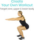 Vive Bodyweight Exercise Poster, Laminated Workout Poster for Home Gym Decor, No Equipment Needed