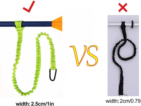 Paddle Leash Kayak Holder Tool Lanyard - 2 Pack Stretchable Paddle Strap with Carabiner for Kayak