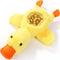 ZYBDP Yellow Duck Plush Dog Toys with Squeaks, Food Hiding Function & Interactive