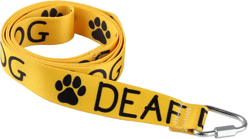 Hearing Impairment Dog Leash for Deaf Dogs, Walking Training Leash, Dog Owner Gift (Deaf Dog-YE)