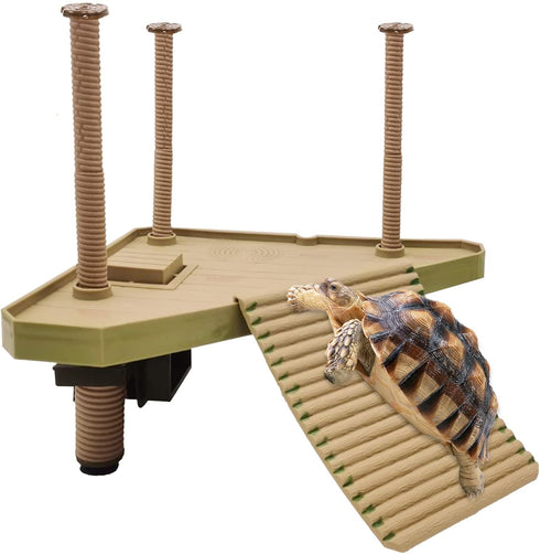 Tfwadmx Turtle Basking Platform, Floating Turtles Pier Dock for Aquarium Decoration