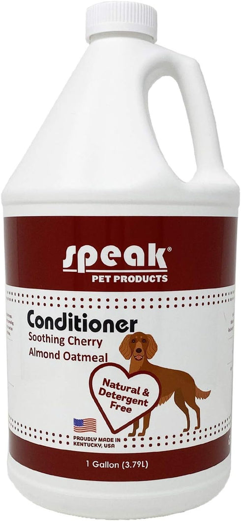 Natural Leave-in Conditioning Spray for Dogs Refill, Soothing Cherry Almond Oatmeal, 1 Gallon