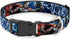 Dog Collar with Plastic Clip - Avengers Thor Hammer Action Pose, Galaxy Blues White, Fits 13 to 18 Inches, 1.5 Inch Wide