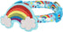 Adjustable Dog Collar with Blingy Decor by Blueberry Pet, Large, Neck 18"-26", Rainbow Clouds