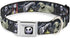 Dog Collar Seatbelt Buckle Nightmare Before Christmas 4 Character Group Cemetery Scene, 16 to 23 Inches, 1.5 Inch Wide