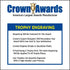 14.25" Crown Awards Customized Rainbow Inferno Dairy Goat Trophy, Dairy Goat Trophy Prize, Personalize with Free