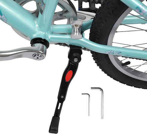SEISSO Adjustable Aluminium Alloy Bike Kickstand - Center Mount for 16 18 Inch Kids Bicycle, MTB/Road Bike/BMX