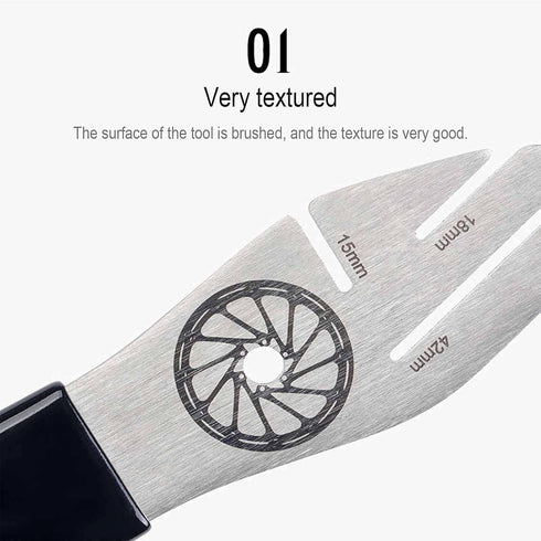 Rotor Truing Fork Bike Disc Alignment Tool, Bicycle Brake Wrench for Easy Carry and Use