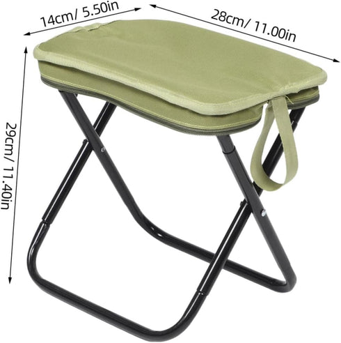 GALPADA Mini Folding Outdoor Stool Lightweight Portable Chair with Carbon Steel Frame and Oxford Fabric Dual-Purpose