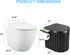 300LBS Portable Folding Toilet for Adults Camping, Weight Capacity Porta Potty with Removable Toilet Paper Holder