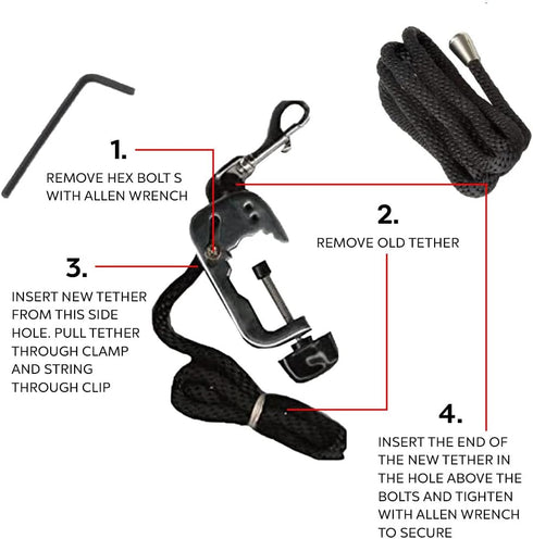 Trimming Groomers Helper Tether Repair Kit - Pet Grooming, Bathing & Tools (Black)