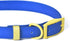 Wags & Wiggles Waterproof PVC Collar Navy, Small Blue and Yellow Dog Collar for Pool or Lake