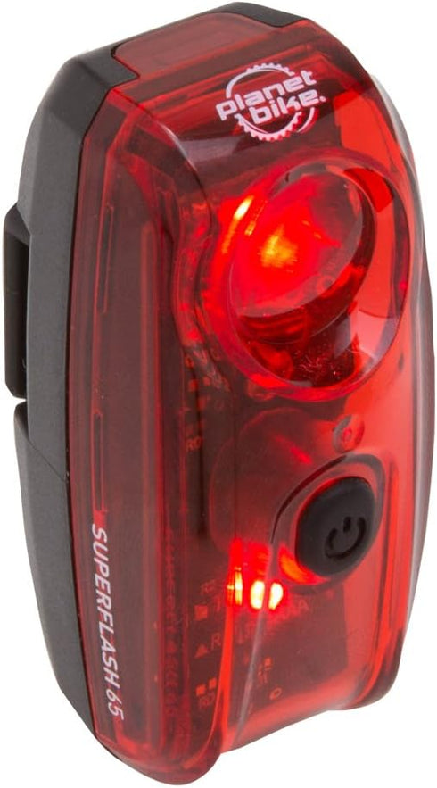 Planet Bike Superflash 65 Bike Tail Light - Red/Black Color