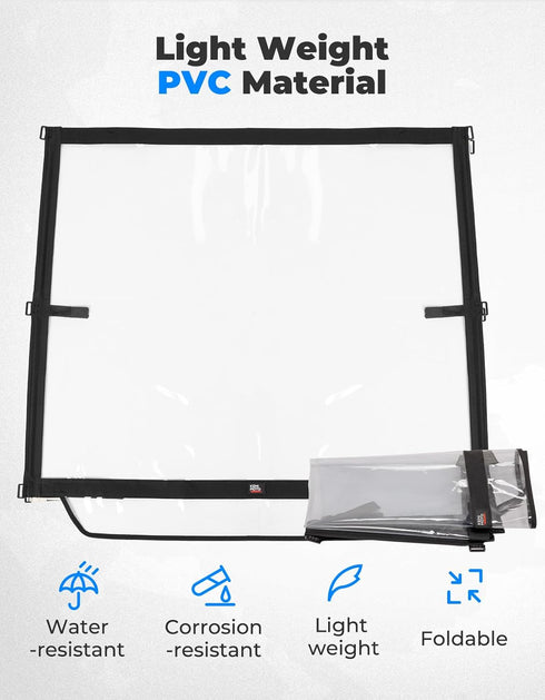 KEMIMOTO Foldable Golf Cart Windshield, Portable Lightweight PVC Compatible with EZGO TXT 1994-2013