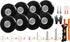 ASUNTOM 50x14mm, 8PCS Luggage Wheels Replacement Swivel Caster Wheels with Axles & Repair Kit, Precision Ball Bearings