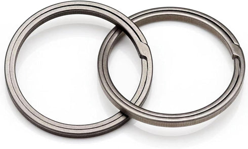 Side Pushing Titanium Key Rings for Key Carabiner, Quick Release EDC Split Rings for Heavy Duty Keychains