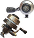 FY 4000 Spincast Fishing Reel, Left/Right Retrieve, Push Button Casting, 3.9:1 Gear Ratio, Includes 45m 4X White