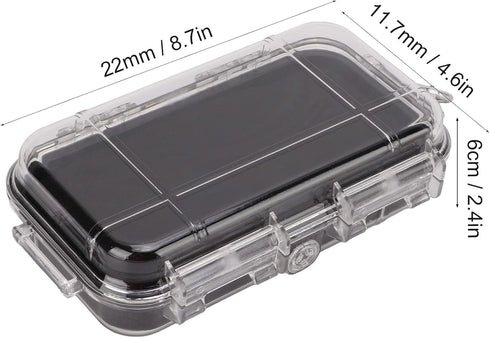 Waterproof Survival Storage Box, Plastic Shockproof Box with Shock Absorption Liner, Transparent Outdoor Dry Airtight
