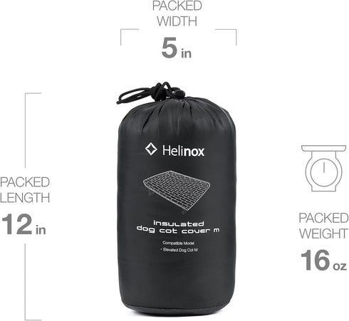Helinox Fleece Dog Cot Warmer, Portable Dog Beds, Large (39 x 27.5)