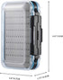 Gonex Fly Boxes for Fly Fishing, Two-Sided Waterproof Lightweight Box with Easy Grip Transparent Lid, 5.9"x 3.8"x 1.77"
