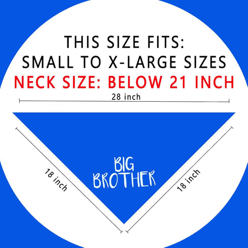 Big Brother Dog Bandanas, Blue Pet Scarfs for Small Medium Large Dogs, New Baby Announcement Pet Accessories Pregnancy