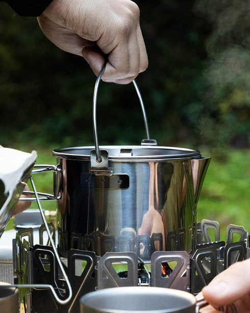 Snow Peak Kettle No. 1, Stainless Steel Kettle for Outdoor Cooking, Durable Camping Kettle