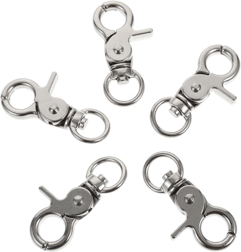 Ipetboom 5pcs Heavy Duty Birdcage Lock Metal Snaps, Spring Hook Clip for Bird Cage Door Accessories