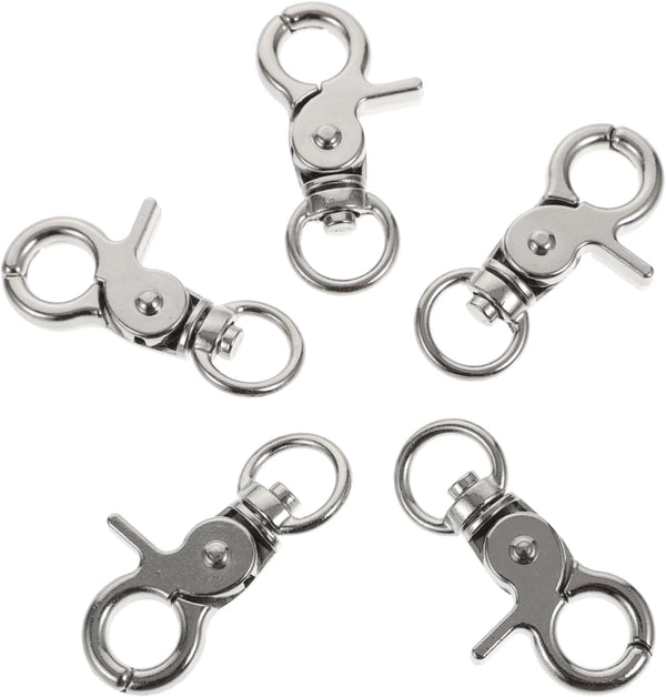 Ipetboom 5pcs Heavy Duty Birdcage Lock Metal Snaps, Spring Hook Clip for Bird Cage Door Accessories
