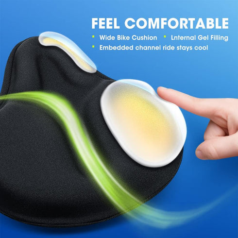 8.5-10in(Rain ANZOME Bike Seat Cushion, Wide Foam & Extra Soft Gel Exercise Bike Seat Cushion for Women Men Everyone