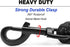 6FT 10FT Strong Dog Leash - Black Rope Leash with Highly Reflective Threads and Soft Padded Handle for Small Medium