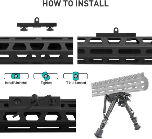 Gogoku 2-Pack Harris Type Bipod Adapter for M-Rail