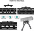 Gogoku 2-Pack Harris Type Bipod Adapter for M-Rail
