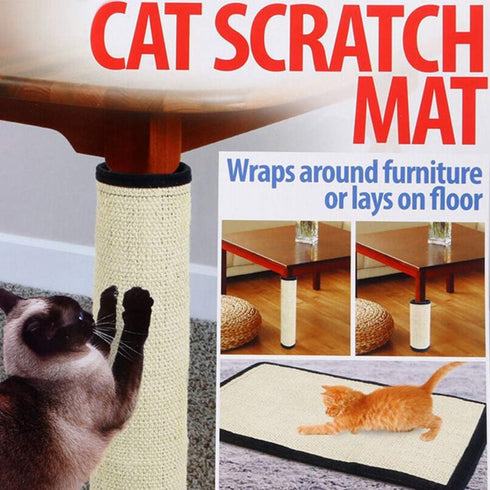 Cat Scratch Mat Natural Sisal Scratching Pad Furniture Protector from Cat Scratcher Anti-Scratch Cushion for Couch Sofa Chair