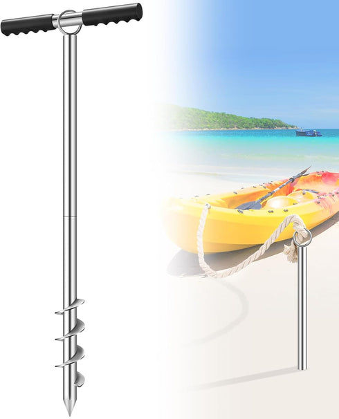 GADFISH Boat Anchor, 30.7-inch Stowable Shallow Water Anchor Kit for Dive Beach, Kayak Anchor Trolley