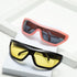 TKKTLLT Jelly Pink Large Frame Sunglasses Men and Women Outdoor Skiing Cycling Glasses