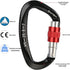 Screwgate Locking Carabiner Clip - Professional Rock Climbing Carabiner Screw Lock, Heavy Duty for Climbing,