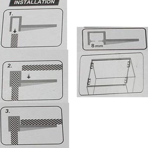 Weilan 8mm Aquarium Glass Cover Clip Lid Support Holder for Rimless Aquariums, 12PCS