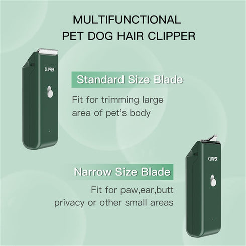 2-in-1 Professional Dog Grooming Kit - Low Noise, Waterproof, USB Rechargeable, Safe Ceramic Blade