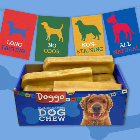 Premium Himalayan Yak Cheese Dog Chews - Long-Lasting Treats for Aggressive Chewers, All Dog Sizes - Natural Yak Cheese