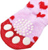 4 Pairs Anti-Slip Dog Socks & Cat Socks with Rubber Reinforcement, Pet Paw Protector for Indoor Wear (L)