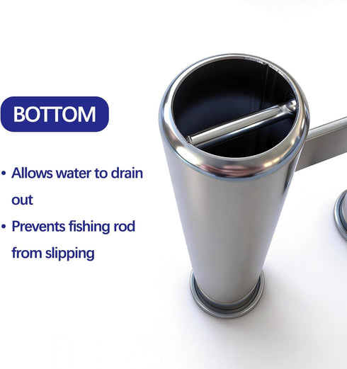 3 4 Marine Boat Rod Stainless Steel Fishing Rod Holders, Rod Rack Boat Marine Fishing Stainless Steel, Side Boat Pole