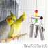 Stainless Steel Bell Parrot Toy, Heavy Duty Bird Cage Swing Stand for Small Birds, Parakeets, Cockatiels, Macaws