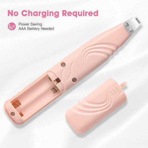 WIKLOO Trimmers, Dog Paw Cat Paw Clippers Low Noise Cordless Electric Mini Pet Clippers for Small & Medium Pets (Pink)