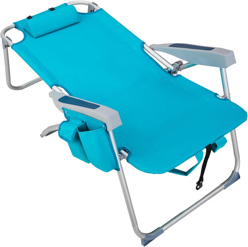 300lbs Folding Beach Chair for Adults, Outdoor Portable Lawn Chair Camping Chair,High Back Beach Chairs with Hard